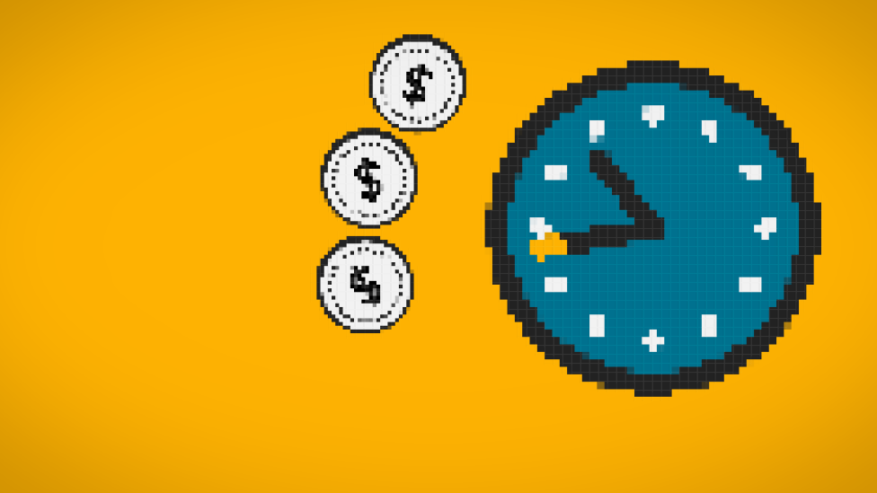 Coins around clock