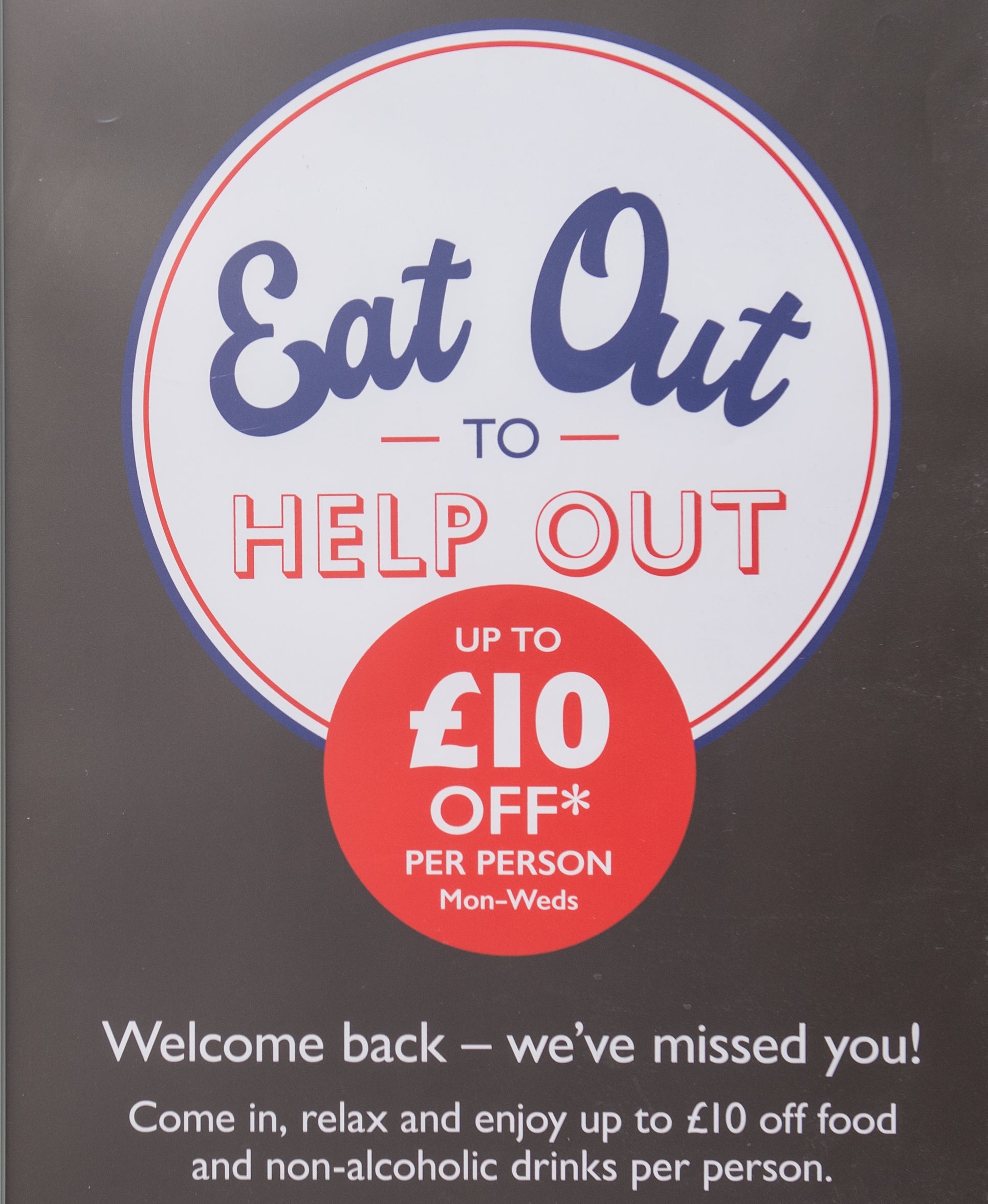 The Eat Out to Help Out sign