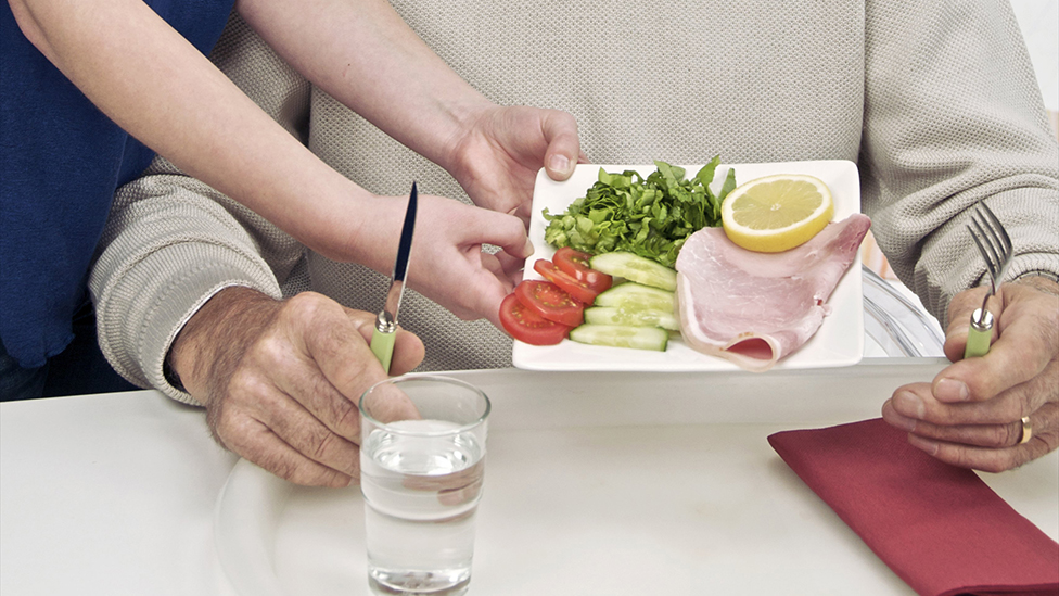 Man eating a meal