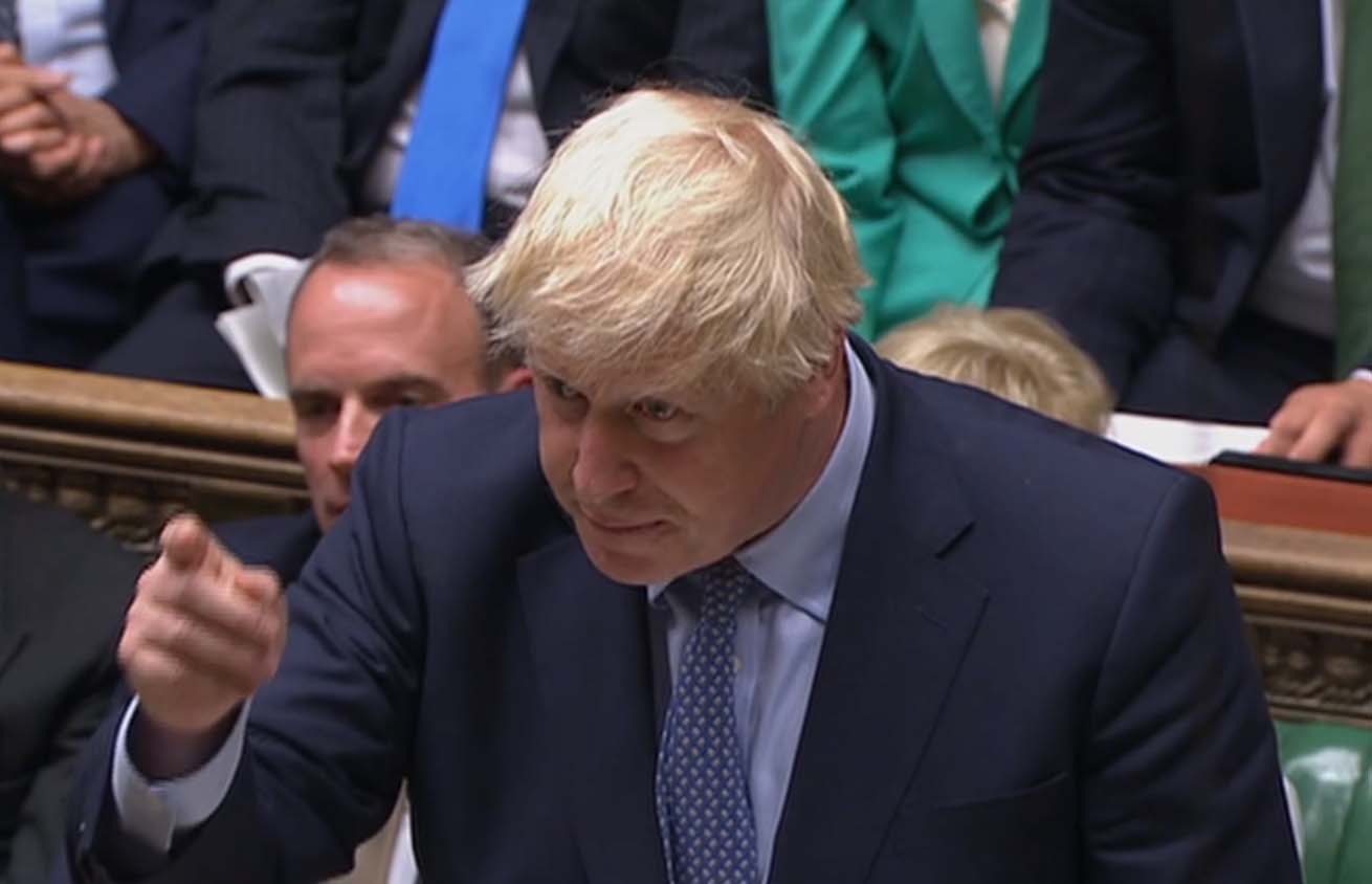 Boris Johnson in Parliament after MPs returned following the prorogation