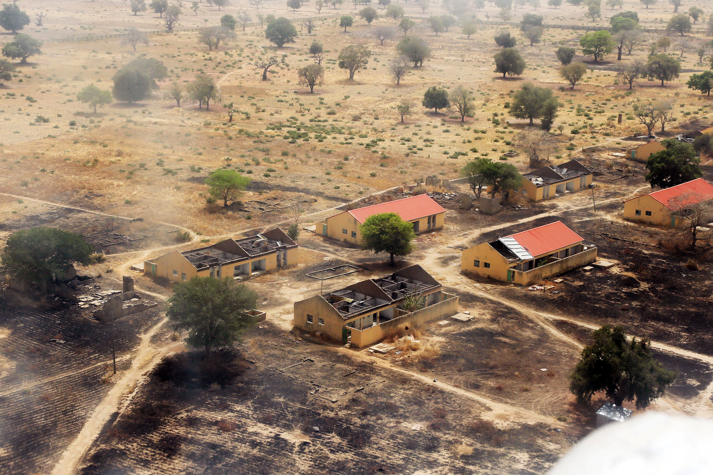 Burnt classrooms of Government Secondary School, Chibok