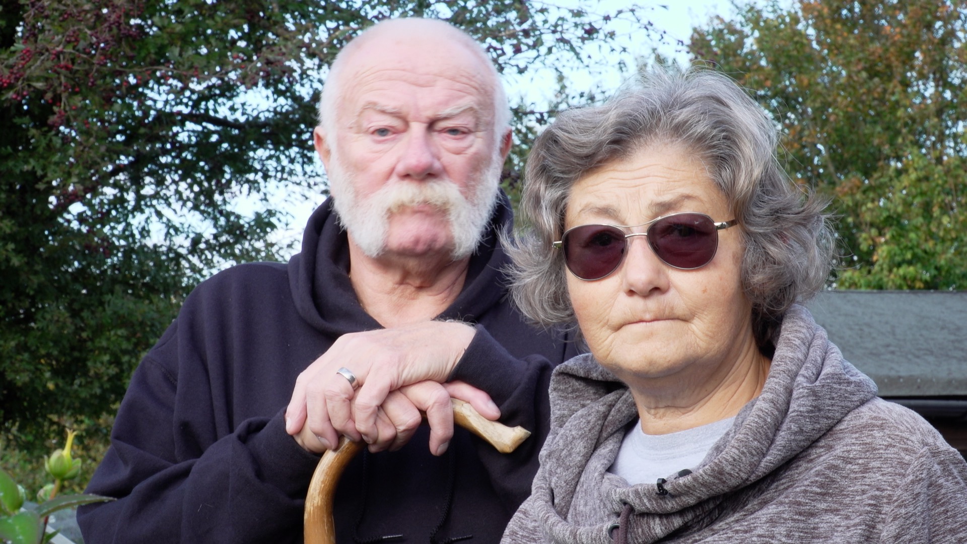 Wendy and Phil on the allotment 