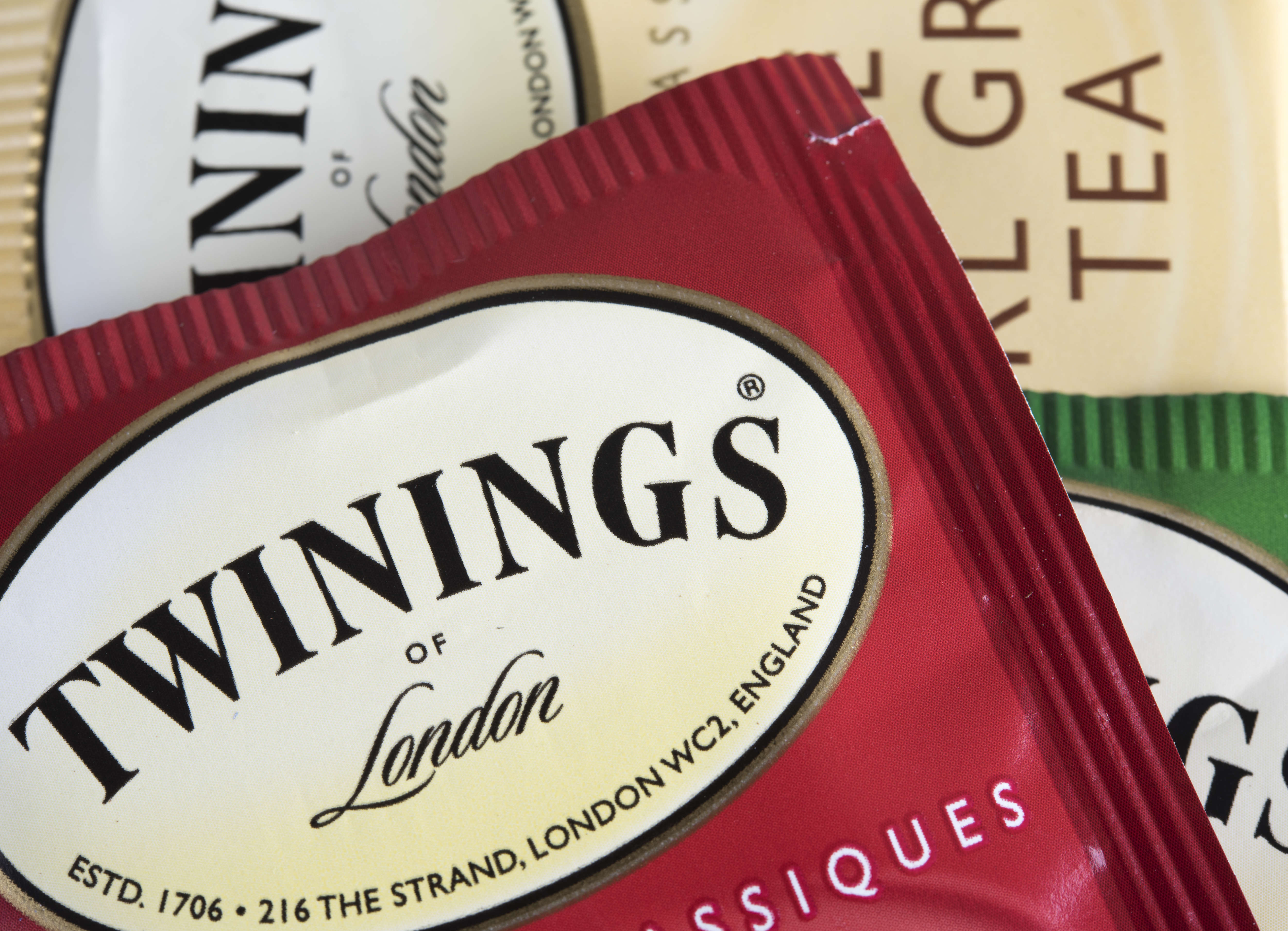 A Twinings tea bag