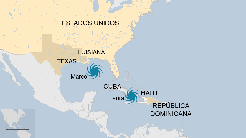 La tormenta tropical "Laura" azotó Cuba, dejó muertos y destrozos en República Dominicana y Haití, y se convirtió en huracán antes de ingresar a EEUU