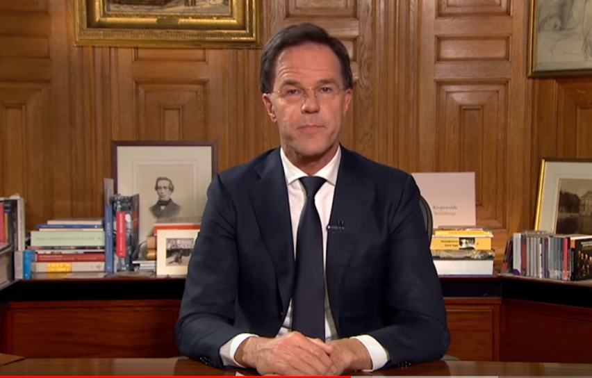 Dutch PM Mark Rutte on 16 March