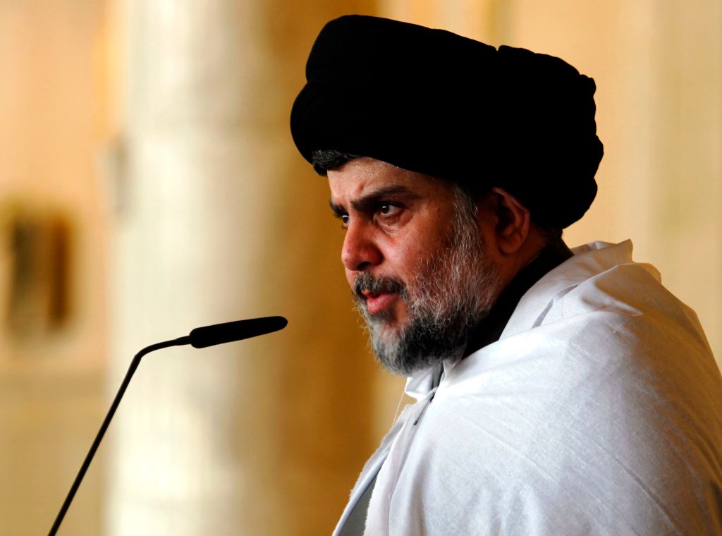 Muqtada Al-Sadr during a sermon