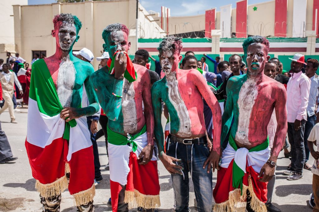 Somalilandeses celebrando la declaraci??n de independencia.