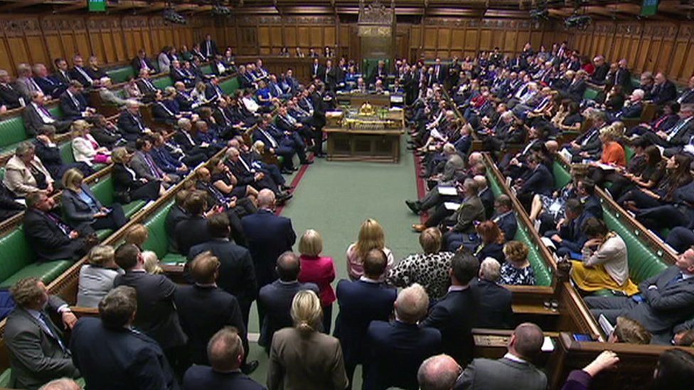 The chamber of the House of Commons