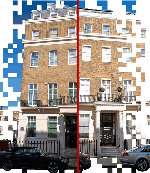 Photo of two buildings in Belgravia