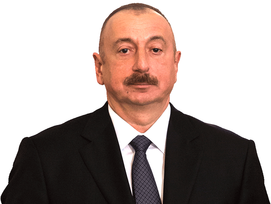 Foto do presidente do Azerbaijão Ilham Aliyev