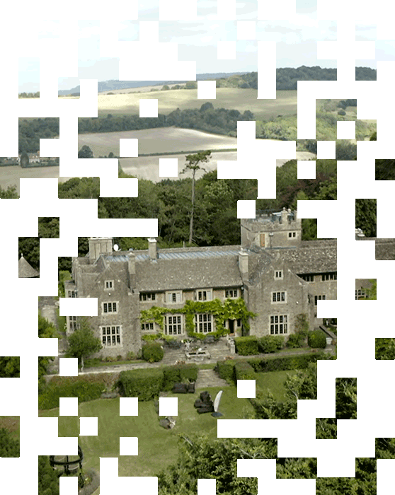 Photo from above of country estate