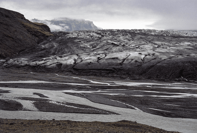 Photo of Iceland's Skaftafellsjokull glacier taken by Colin Baxter in 1989