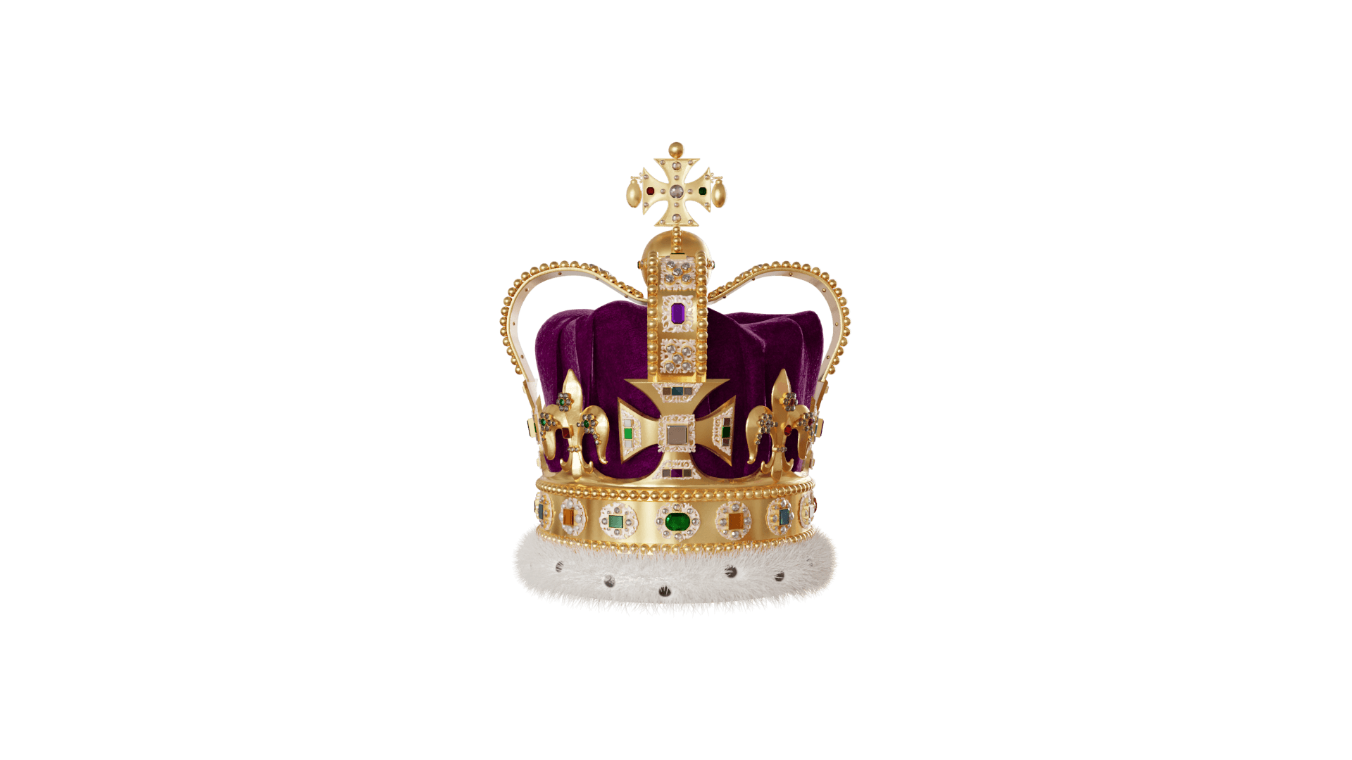 Explore in 3D: The dazzling coronation crown that will make a king ...