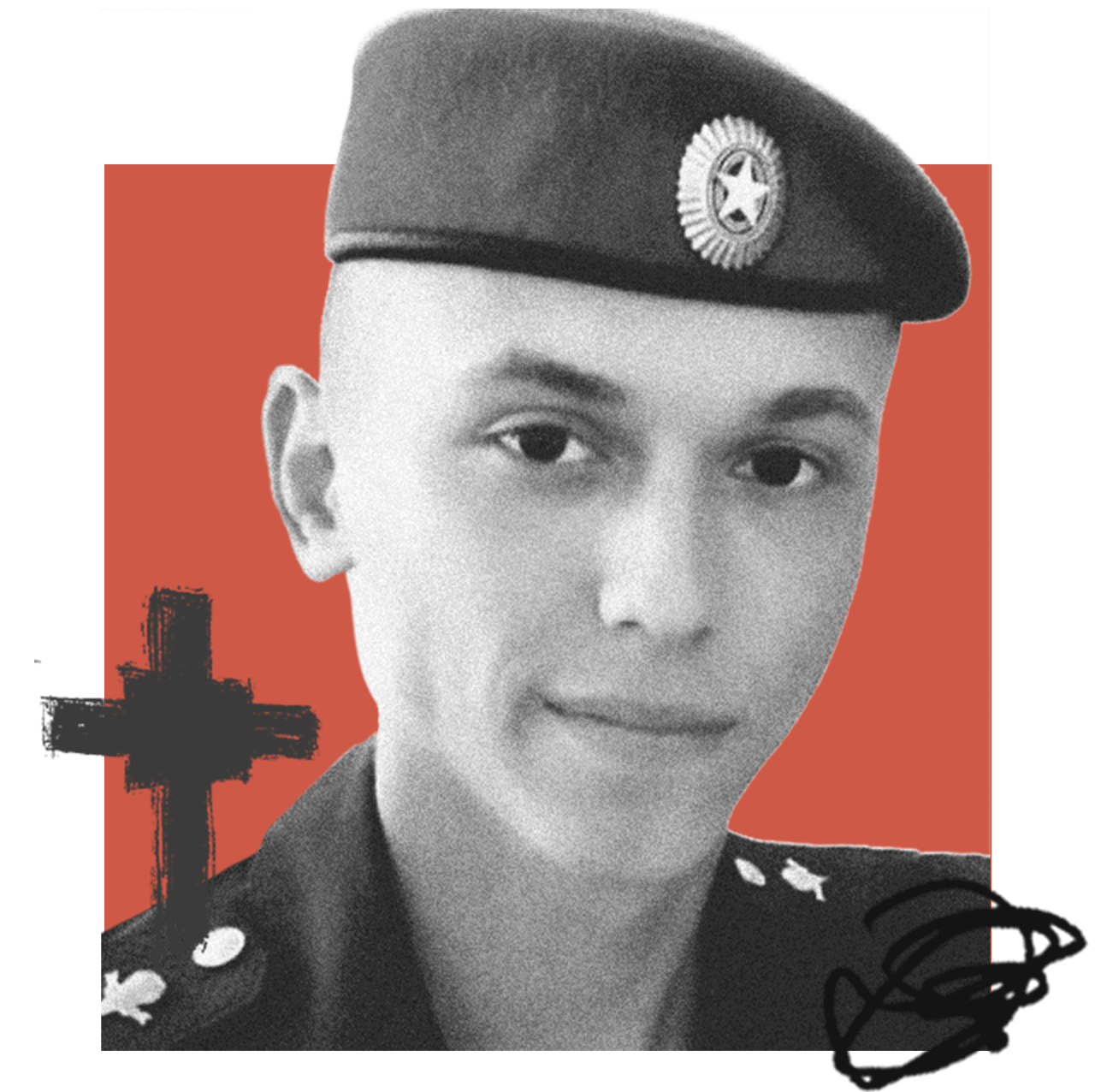 Image of Junior Sergeant Nikita Loburets in his Russian military uniform