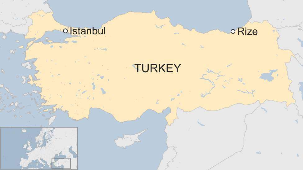 Erdogan&#39;s hometown of Rize is 700 miles (1,100 km) east of Istanbul