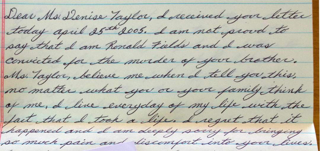 Ronnie expresses regret in this letter Ronnie expresses regret in this letter
