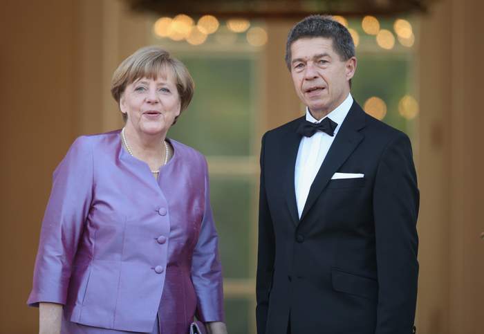 Merkel with her husband, Joachim Sauer