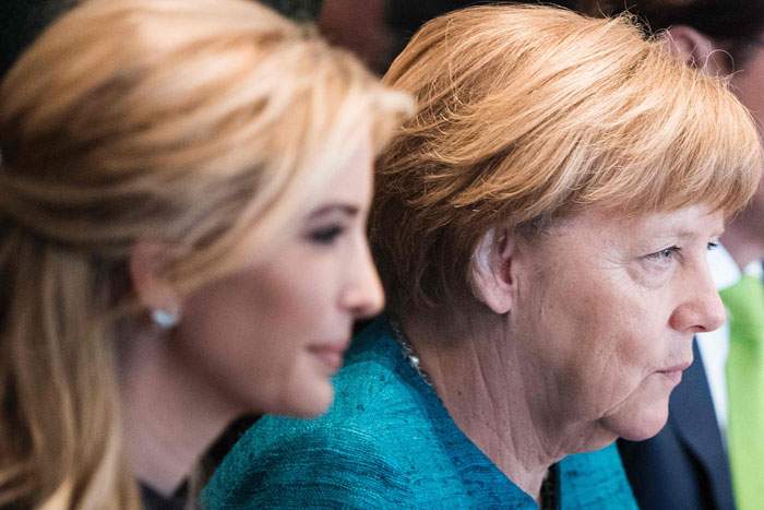 With Ivanka Trump at a women&#39;s business event in Berlin