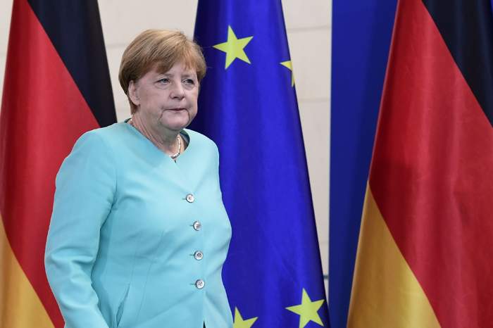 24 June 2016: Merkel arrives at a press conference to give her reaction to the UK referendum&amp;nbsp;