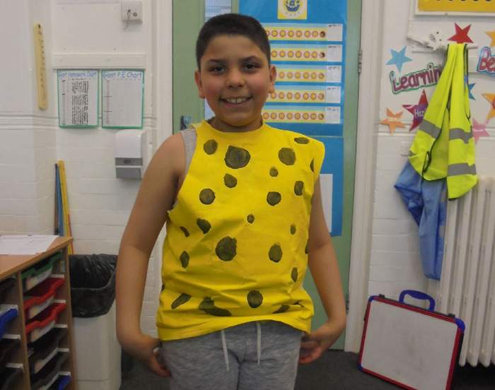 Mehdi, dressed for World Book Day