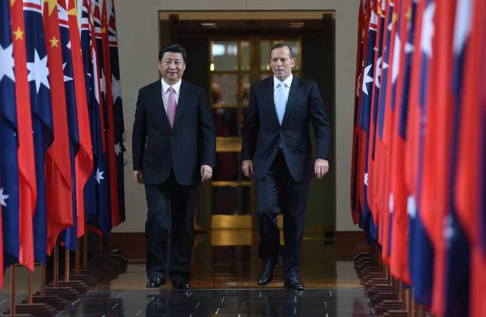Xi with former Australian Prime Minister Tony Abbott