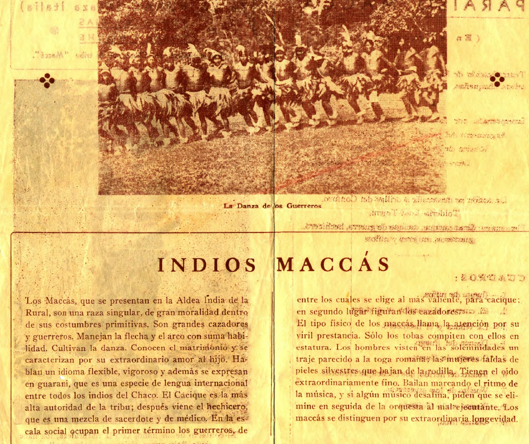 Программа спектакля “Индейская фантазия”, первой постановки первого в мире индейского театра под руководством Ивана Беляева.(Из архива Беатрис Холден)