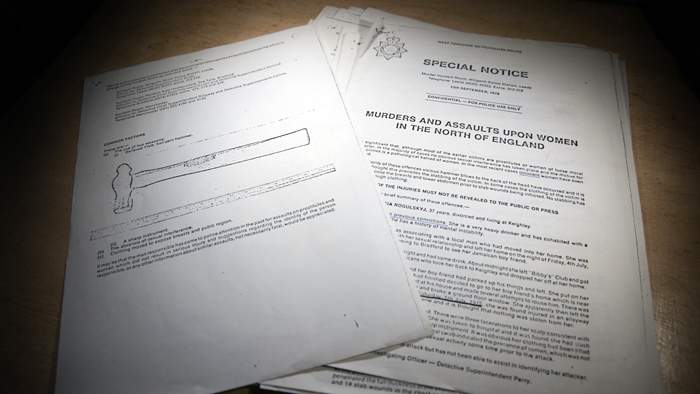 Joan Smith&#39;s copy of the dossier compiled by West Yorkshire Police