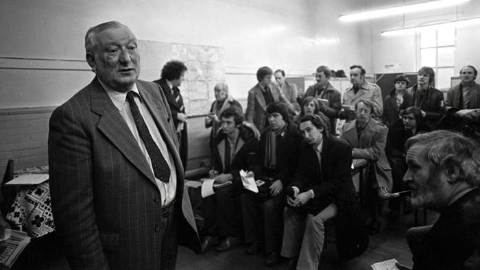 Asst Chief Constable George Oldfield holds a Press Conference in November 1980