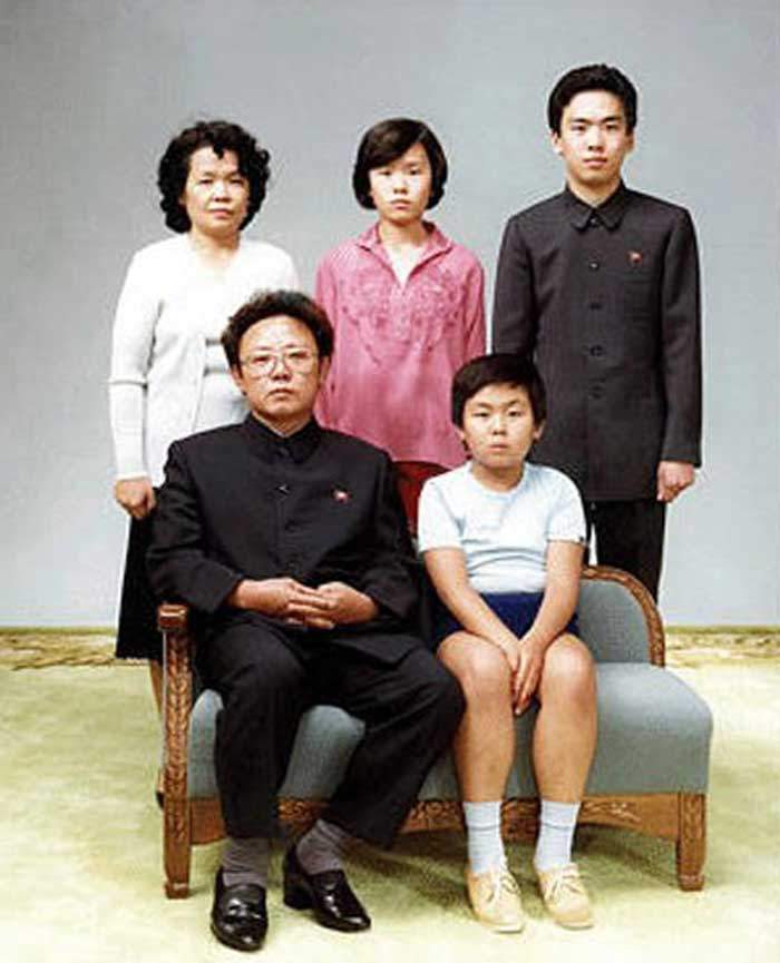 1981: Kim Jong Nam (seated, right) with his family