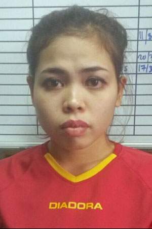 Siti Aisyah, pictured after her arrest for the murder of Kim Jong-nam