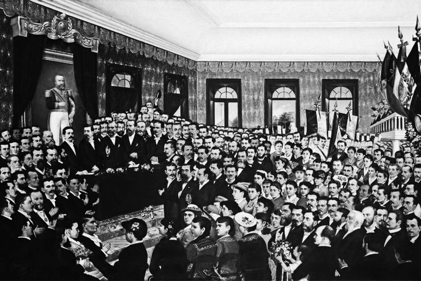 Presidente da província do Ceará declara abolição da escravidão no Estado, em 1884Acervo Fundação Biblioteca Nacional - Brasil \/ Publicado no livro &quot;Flores, Votos e Balas&quot;