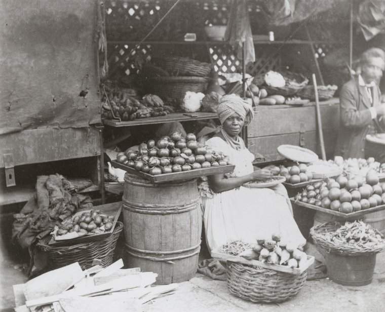 Mulher no mercado, 1880 - 1890The New York Public Library
