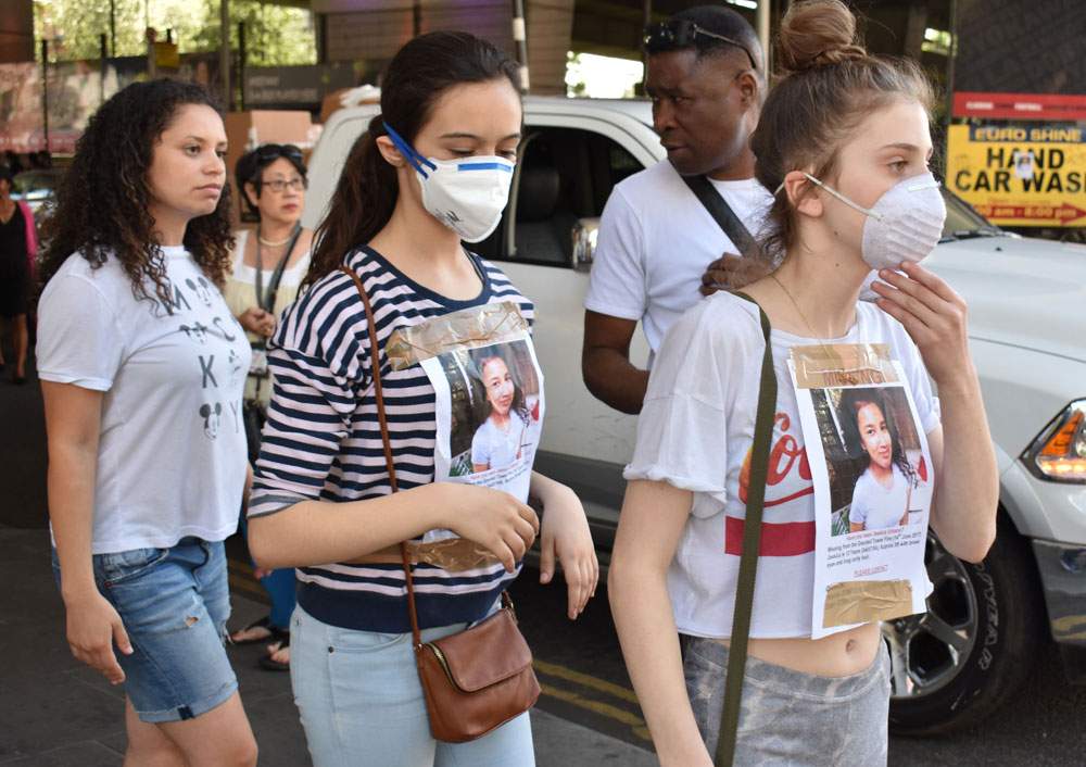 School children with posters of Jessica Urbano&amp;nbsp;