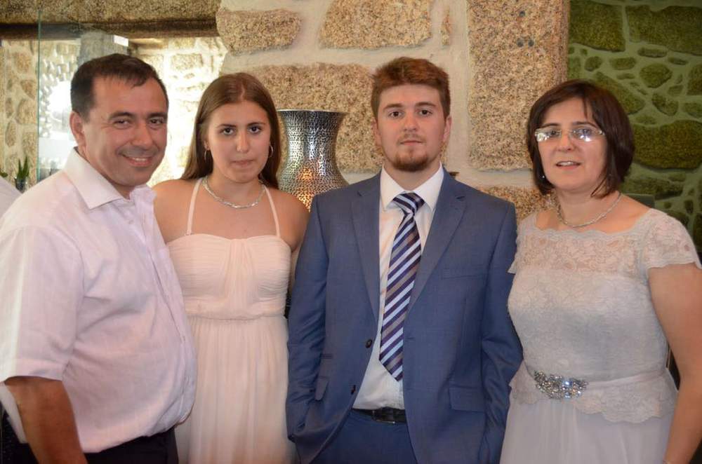 Miguel and Fatima, with their son Tiago and daughter Ines