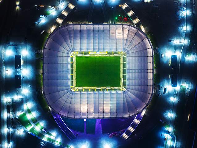 Rostov Arena Stadium on the left bank of the River Don