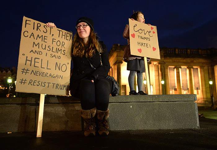 Trump’s travel ban brought protests to Edinburgh in 2017
