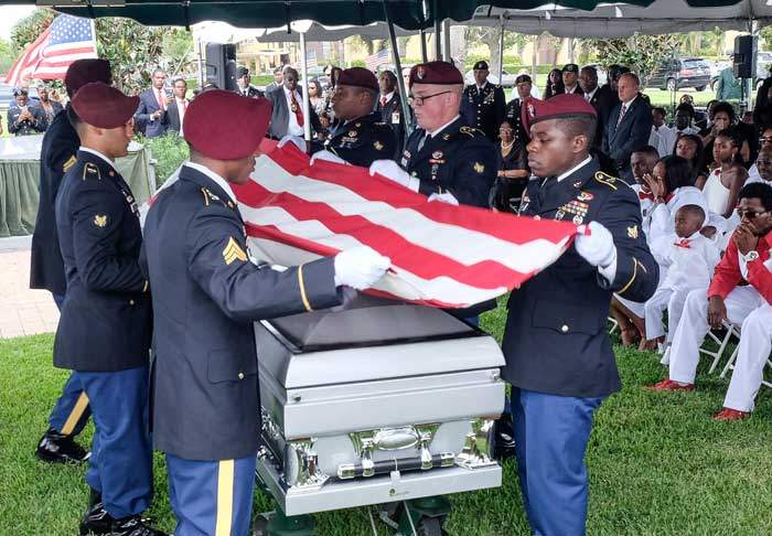 October 2017: the funeral of Sgt La David Johnson, one of three US soldiers killed in an ambush in Niger