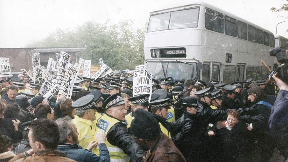 Timex brought in replacement workers through the picket line