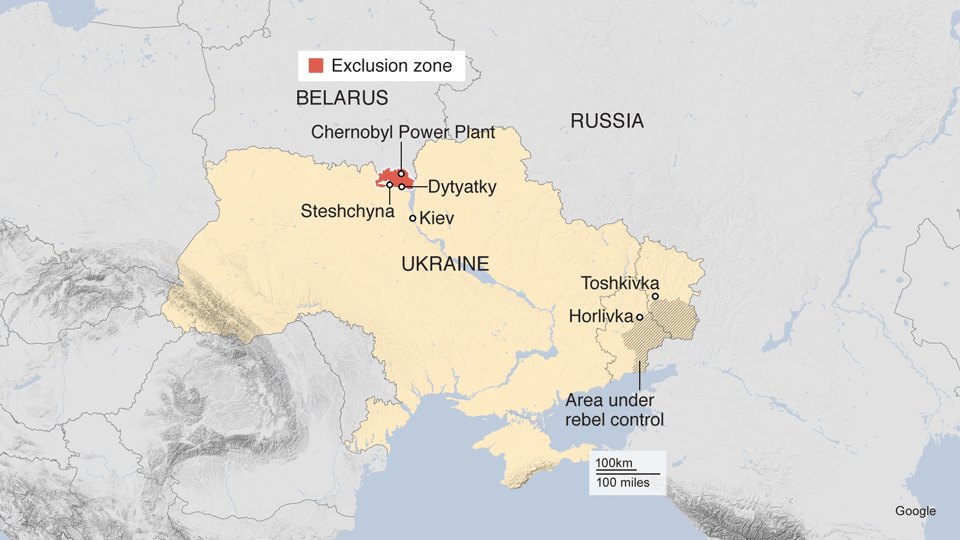 Pripyat Chernobyl Ukraine Map