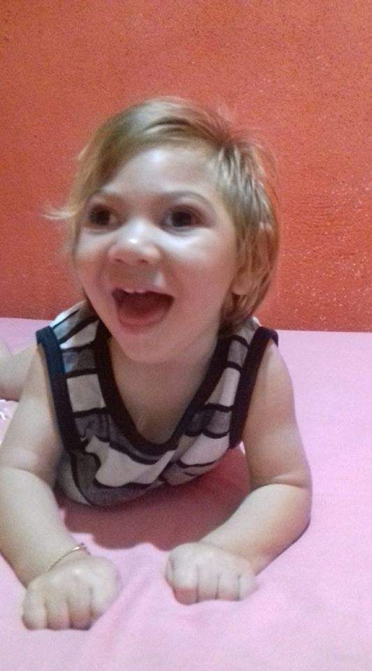 Benjamin na foto tirada um dia antes de ser internado para a cirurgia