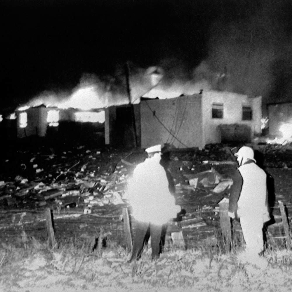 Houses in Sherwood Crescent were destroyed in the explosion