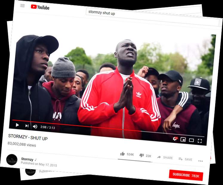 stormzy red tracksuit