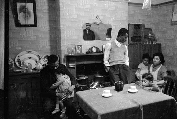 A family living in Tiger Bay, 1939