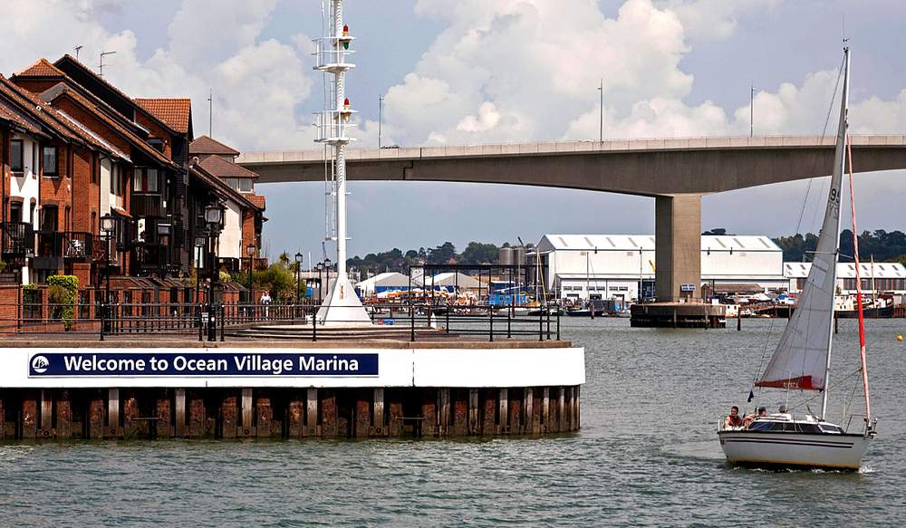 1980s waterfront housing by the Itchen Bridge, Southampton