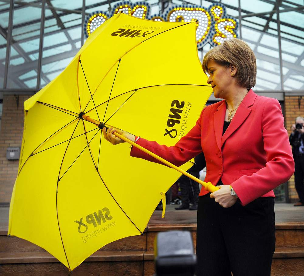 SNP leader Nicola Sturgeon in Motherwell, 2015