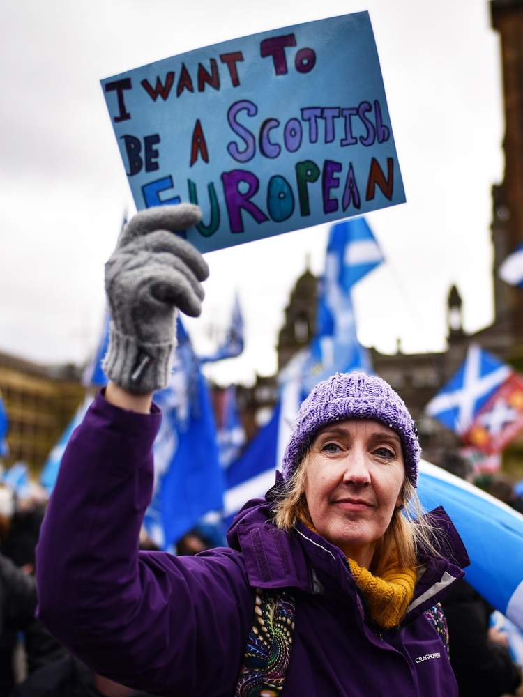 Scottish independence supporter, Glasgow, March 2019