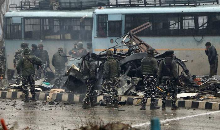 February 2019: Wreckage from the attack which killed 46 Indian troops