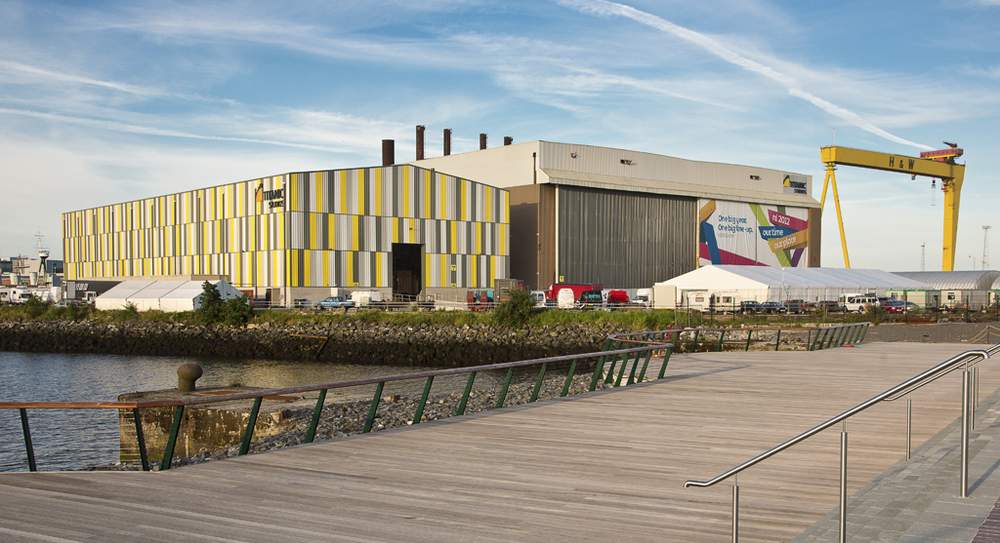 The Paint Hall (right) forms part of Titanic Studios