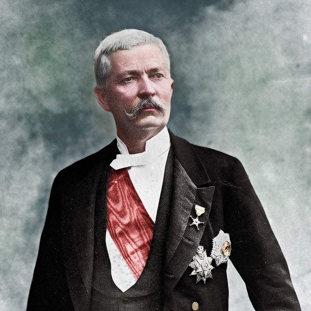 Генри Мортон Стэнли и, внизу, пороги на реке Конго