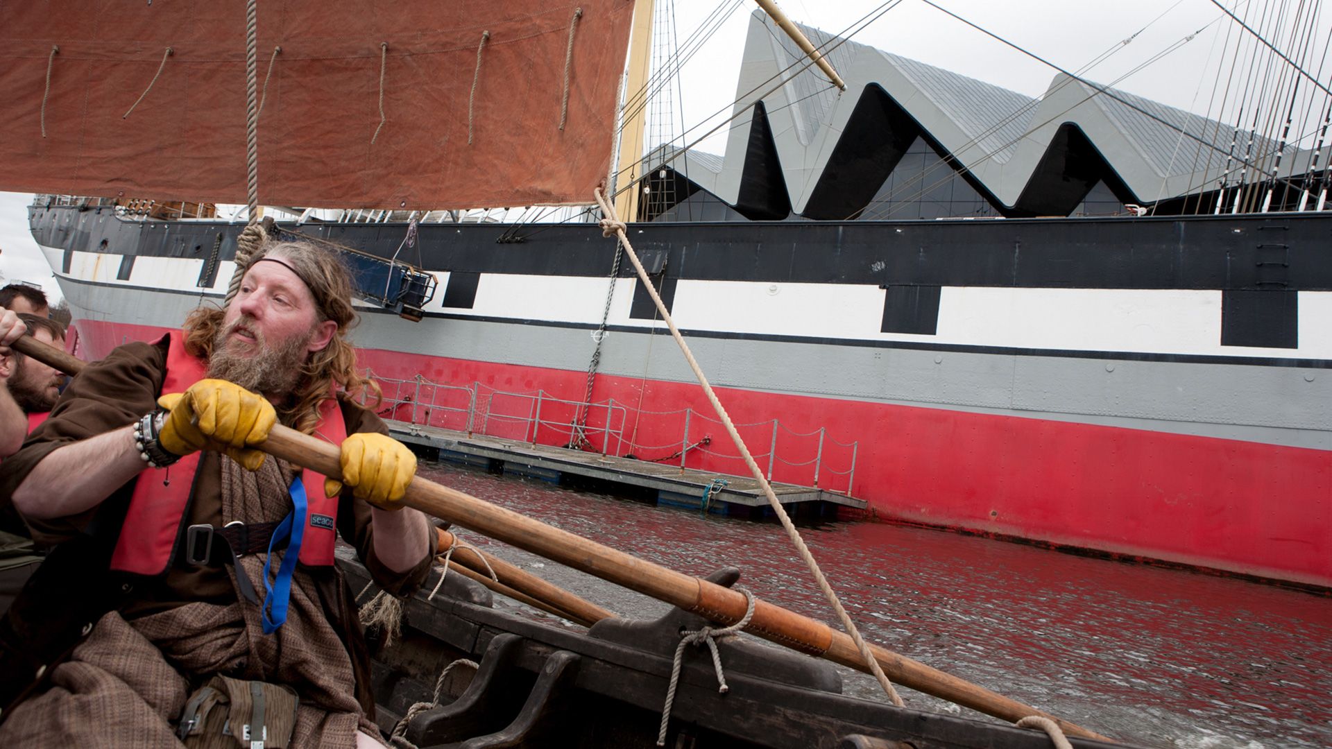 Man rowing